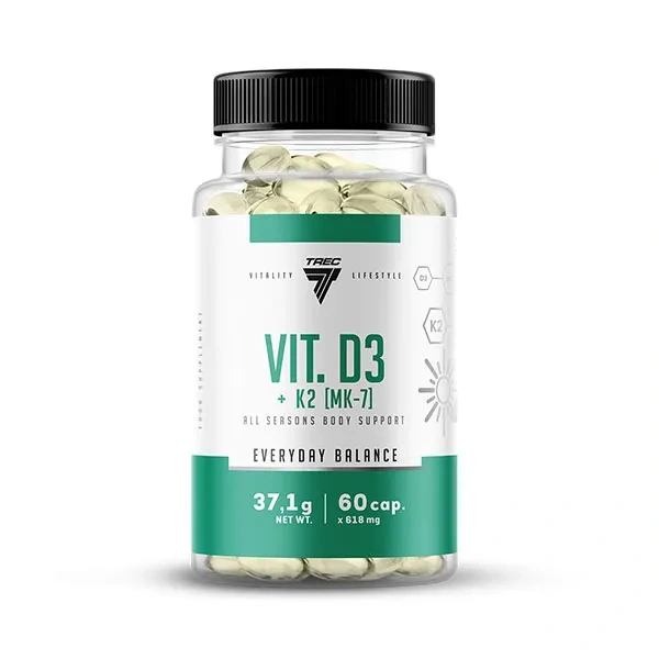 TREC Vitamin D3-Vit D3+K2 (MK7) 60 Caps