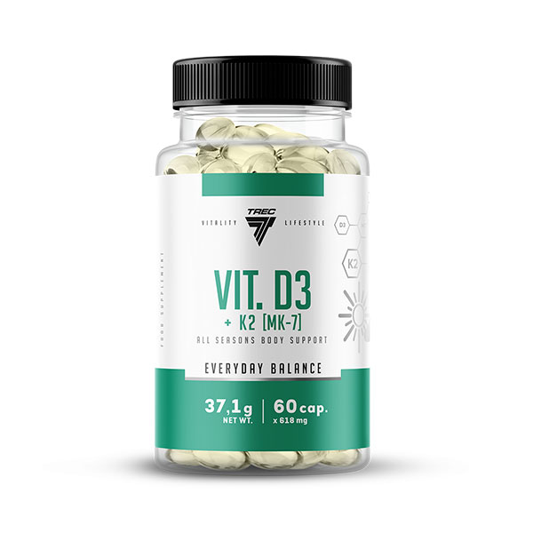 TREC Witamina D3-Vit D3+K2 (MK7) 60 Kaps