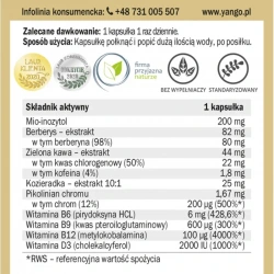 YANGO Insuliniv (Regulacja glukozy we krwi) 90 Kapsułek wegetariańskich