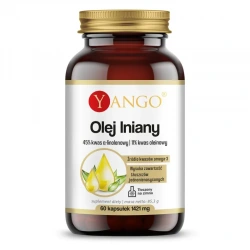 YANGO Olej lniany (Tłuszcze jednonasycone, Omega-3) 60 Kapsułek