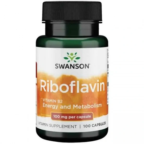 SWANSON Riboflavin Vitamin B-2 (Ryboflawina, Witamina B2) 100 Kapsułek