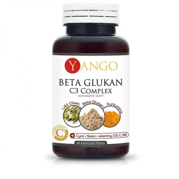 YANGO Beta Glukan C3 Complex™ (Wsparcie przy Odporności i walce z wirusami) 60 Kapsułek wegetariańskich
