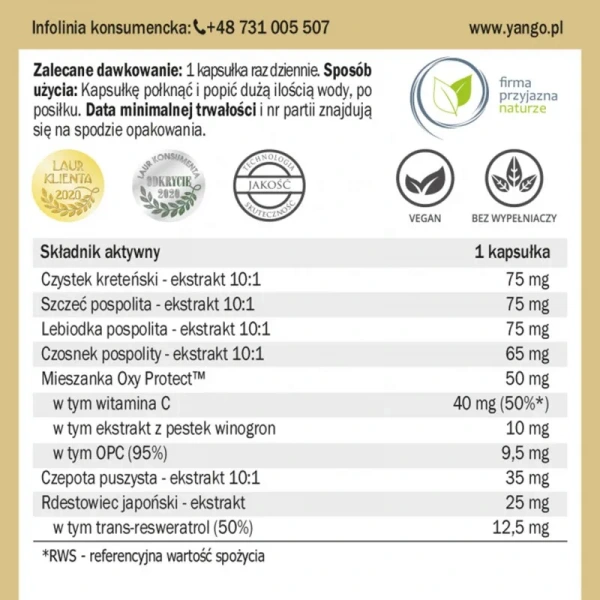 YANGO Borrelin 6™ support for Lyme disease - 100 vegan caps