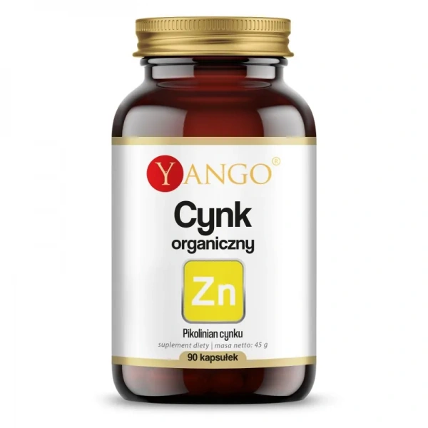 YANGO Cynk organiczny (Organic Zinc Picolinate) 90 Vegetarian Capsules