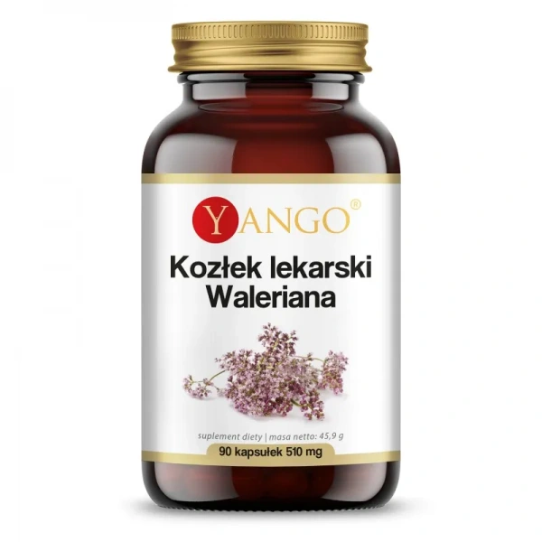 YANGO Kozłek lekarski - Waleriana (Valerian, Nerves, Heart) 90 Vegetarian Capsules