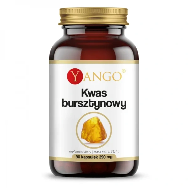 YANGO Kwas bursztynowy (Succinic acid, Antioxidant) 90 Vegetarian Capsules