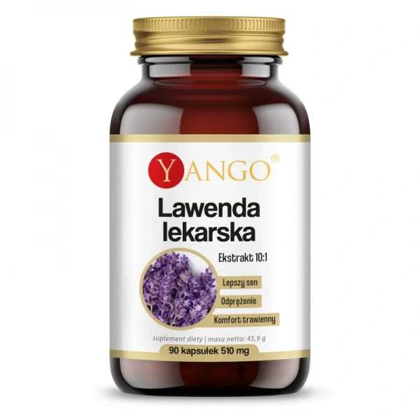 YANGO Lawenda lekarska (Lavender, Nerves, Digestion) 90 Vegetarian Capsules