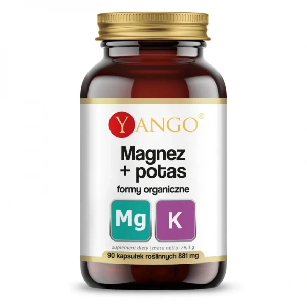 YANGO Magnesium + Potassium (Organic Forms) 90 Capsules