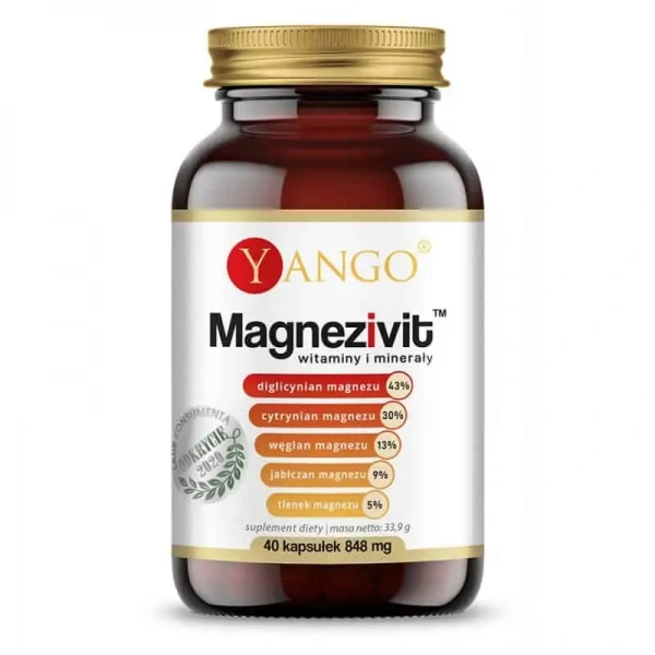 YANGO Magnezivit™ (Witaminy i Minerały) 40 Kapsułek wegetariańskich