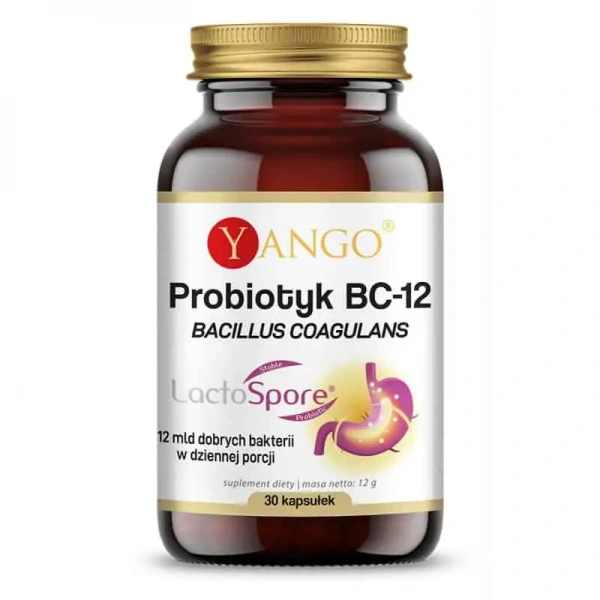 YANGO Probiotyk BC-12 (Bacillus Coagulans) 30 Vegetarian Capsules