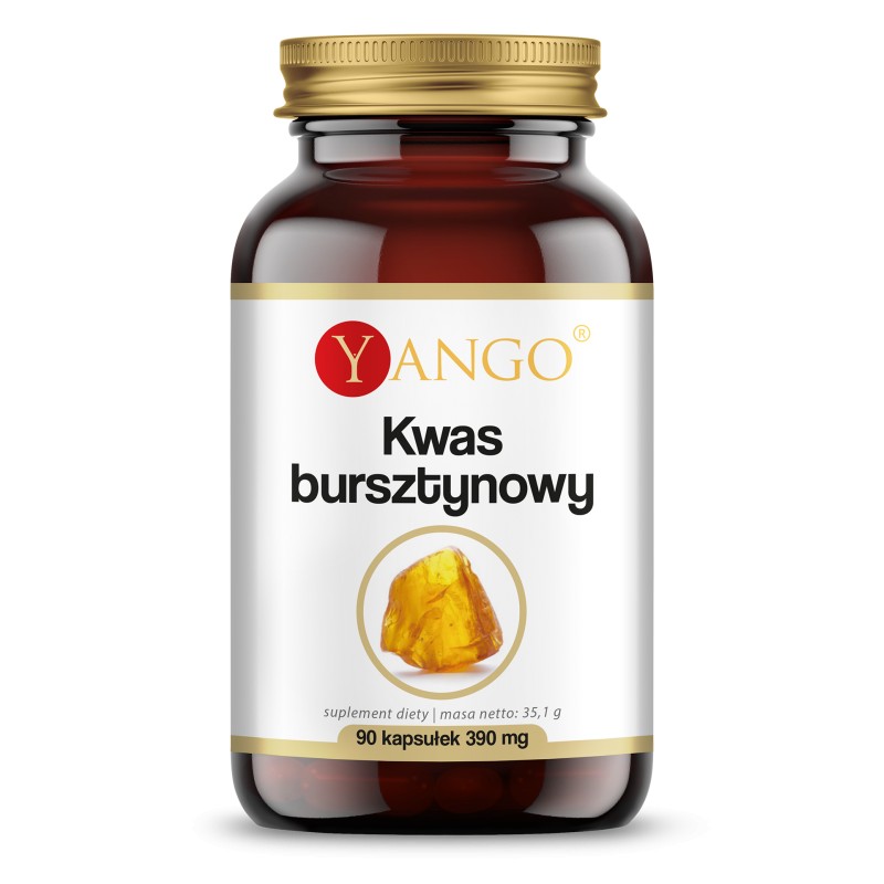 YANGO Kwas bursztynowy (Działanie przeciwutleniające) 90 Kapsułek wegetariańskich
