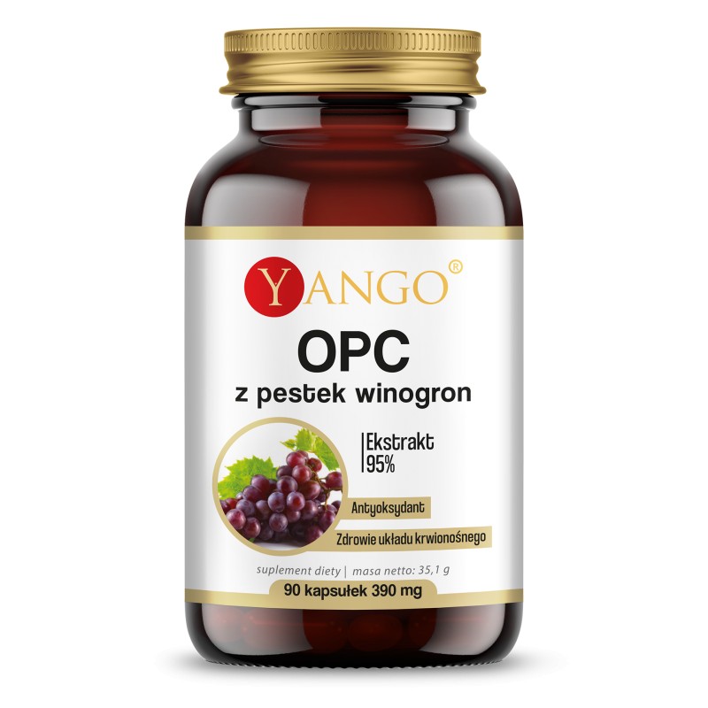 YANGO OPC ekstrakt z pestek winogron - 90 kapsułek wegetariańskich